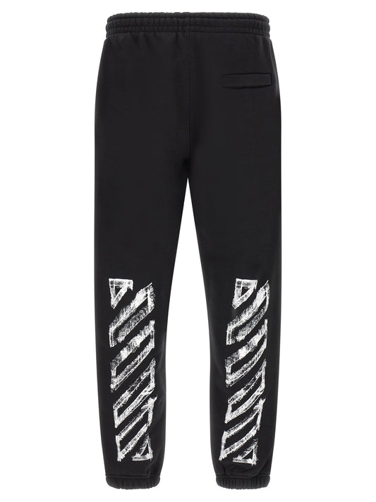 Off-White Black Cotton Joggers (Workout Pants)
