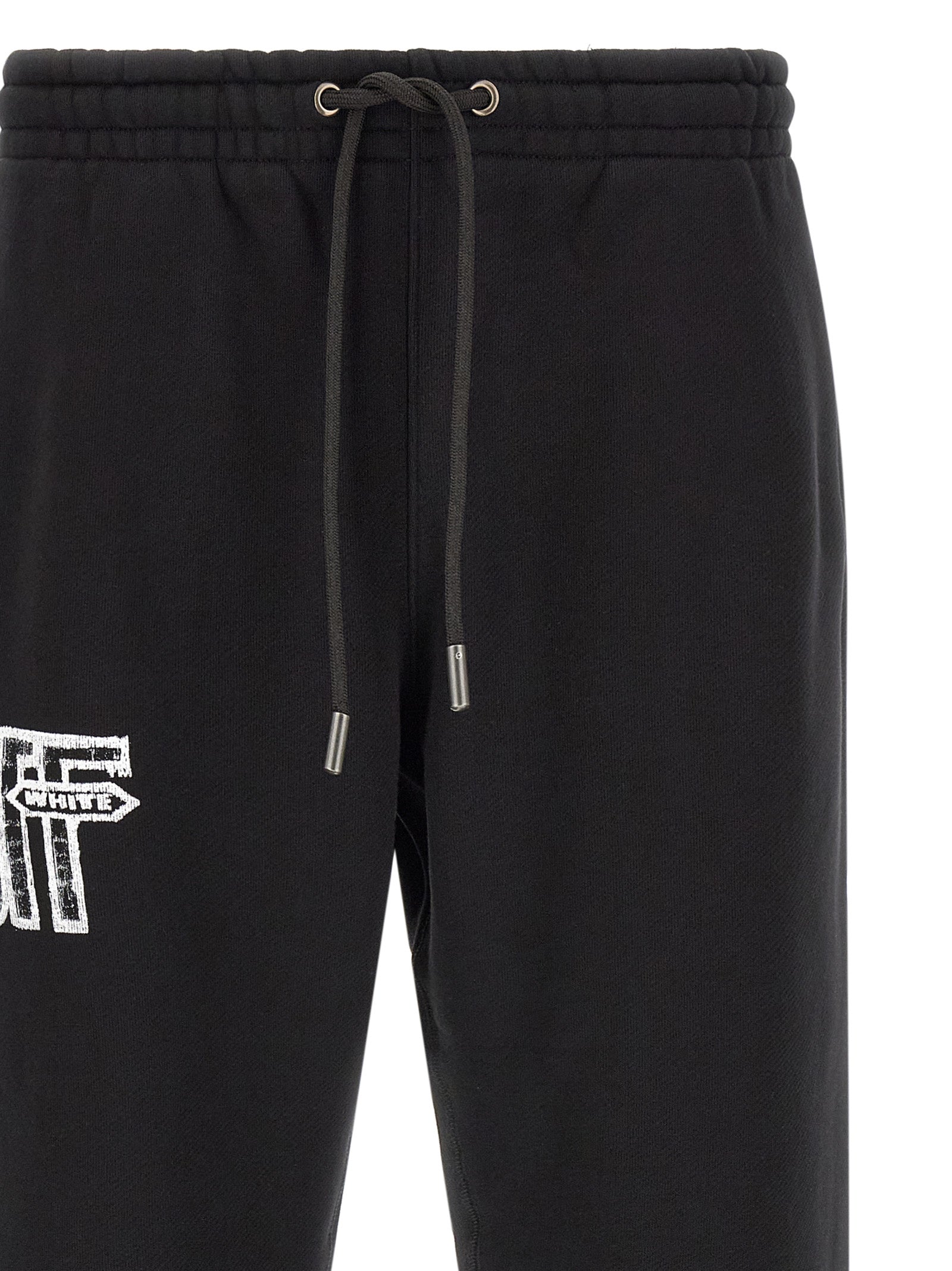 Off-White Black Cotton Joggers (Workout Pants)