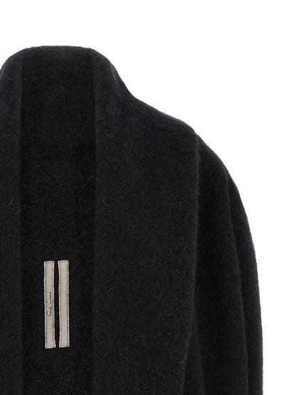 Rick Owens Black Marabou Cardigan