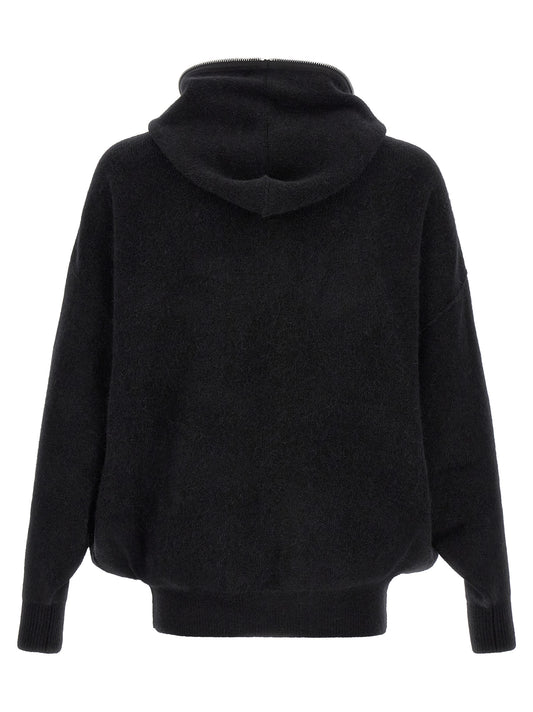 Rick Owens Black Marabou Sweatshirt