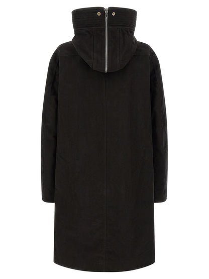 Rick Owens Black Cotton Parka