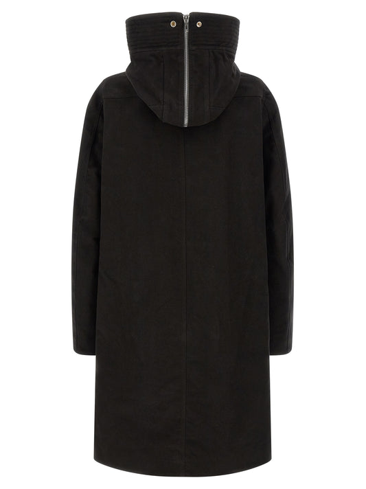 Rick Owens Black Cotton Parka
