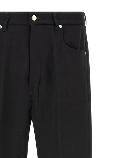 Rick Owens Black Cotton Relaxed Fit Jeans