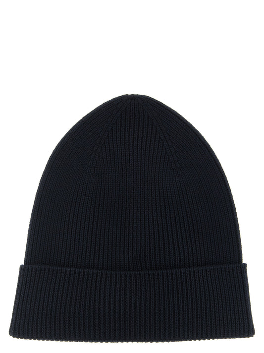 Moncler Blue Virgin Wool Beanie