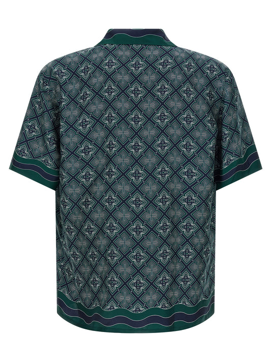 Casablanca Bicolor Silk Blouse