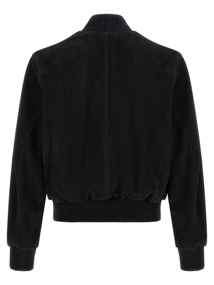 Ami Paris Black Goatskin Bomber