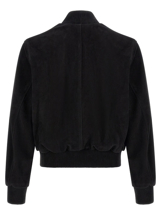 Ami Paris Black Goatskin Bomber