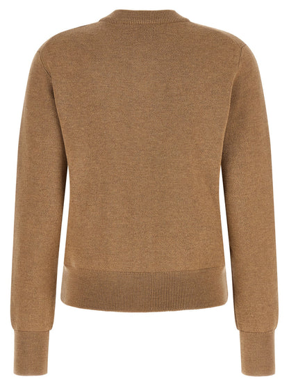 Ami Paris Beige Wool Cardigan