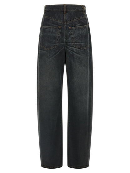 MM6 Maison Margiela Blue Cotton Flared Jeans