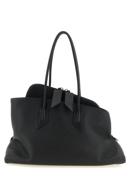 The Attico Black Bovine Leather Shoulder Bag