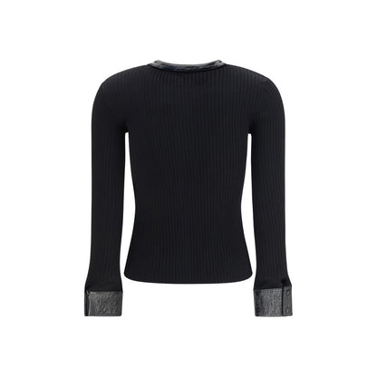 Courrèges Black Viscose Cardigan