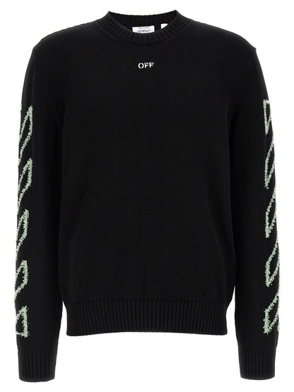 Off-White Black Cotton Cardigan