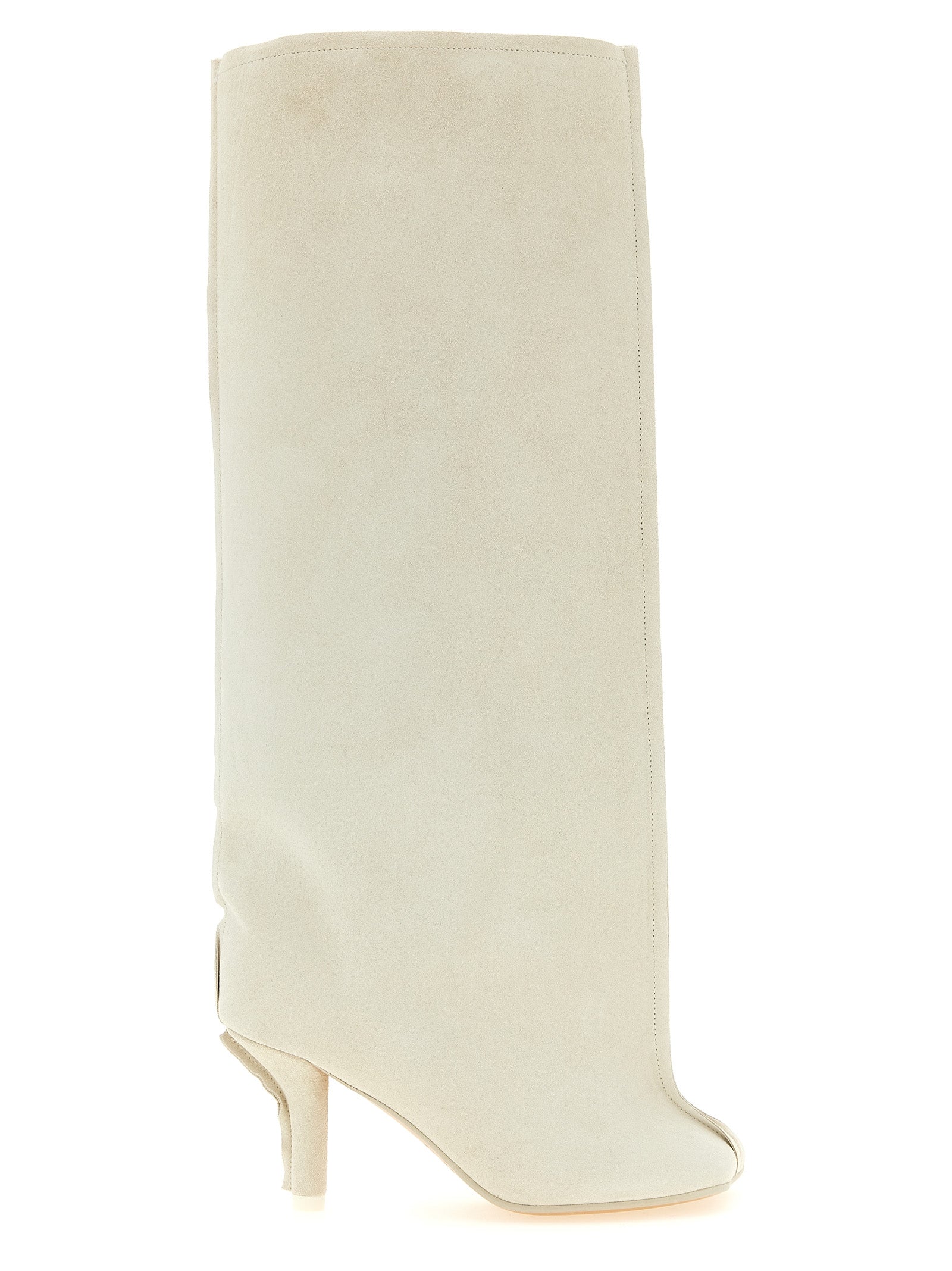 MM6 Maison Margiela White Cowhide Over The Knee