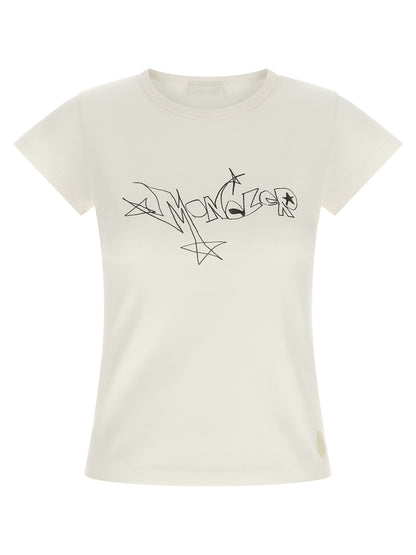 Moncler White Cotton T-Shirt