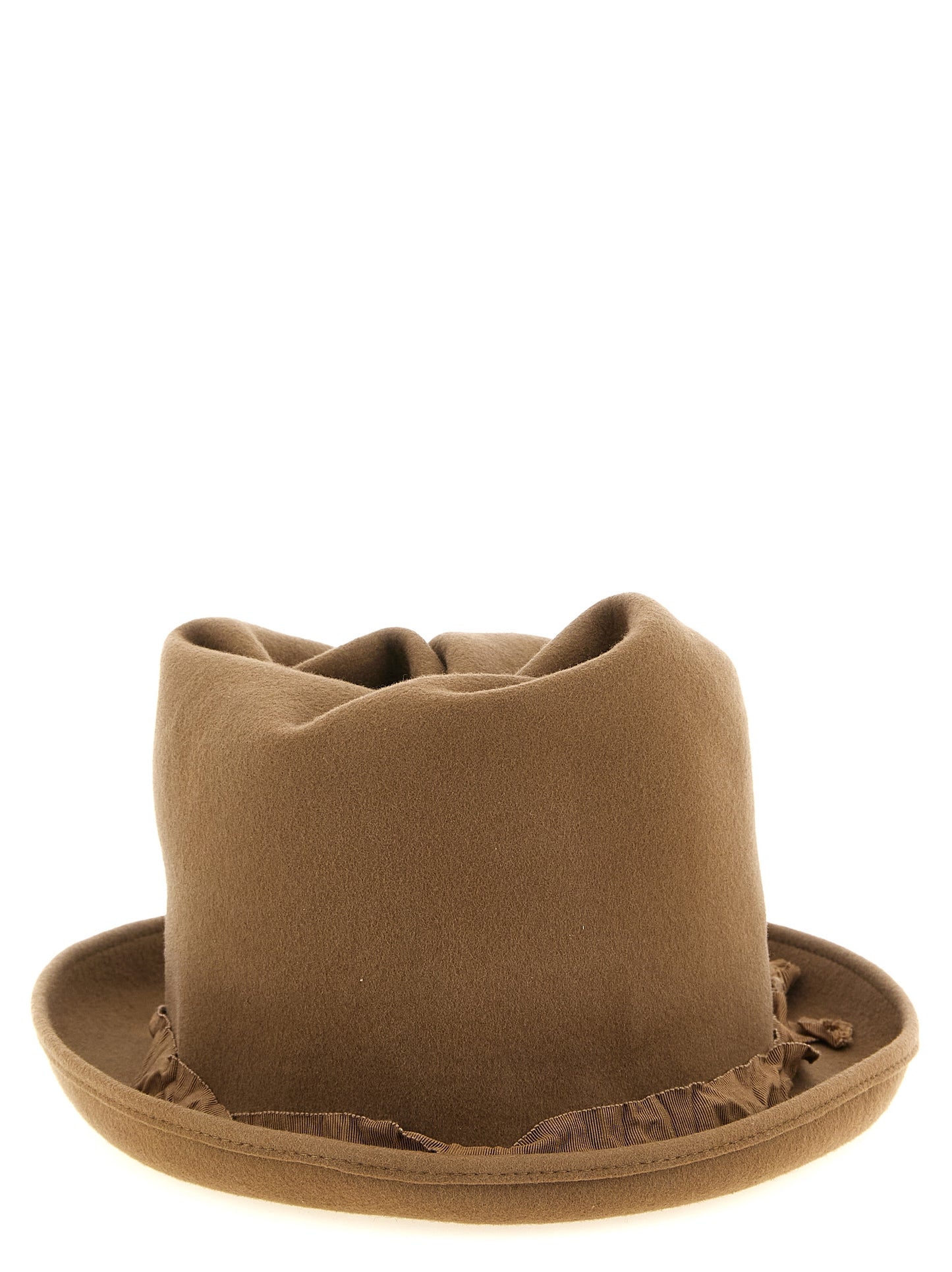 Yohji Yamamoto Beige Wool Fedora
