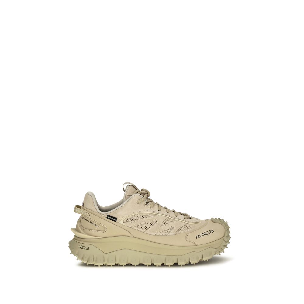 Moncler Beige Calf Leather Bos Taurus Athletic Sneakers