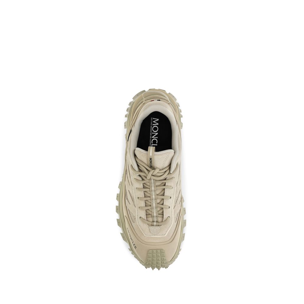 Moncler Beige Calf Leather Bos Taurus Athletic Sneakers