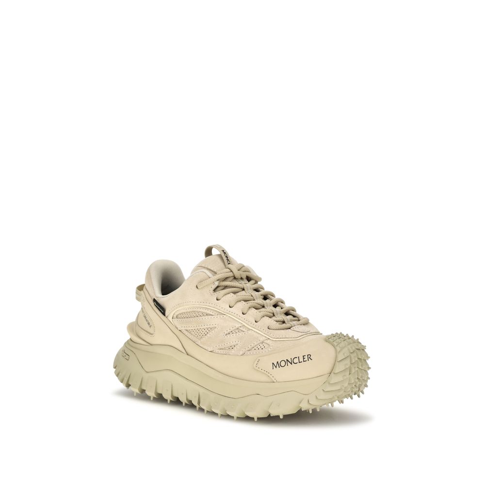 Moncler Beige Calf Leather Bos Taurus Athletic Sneakers