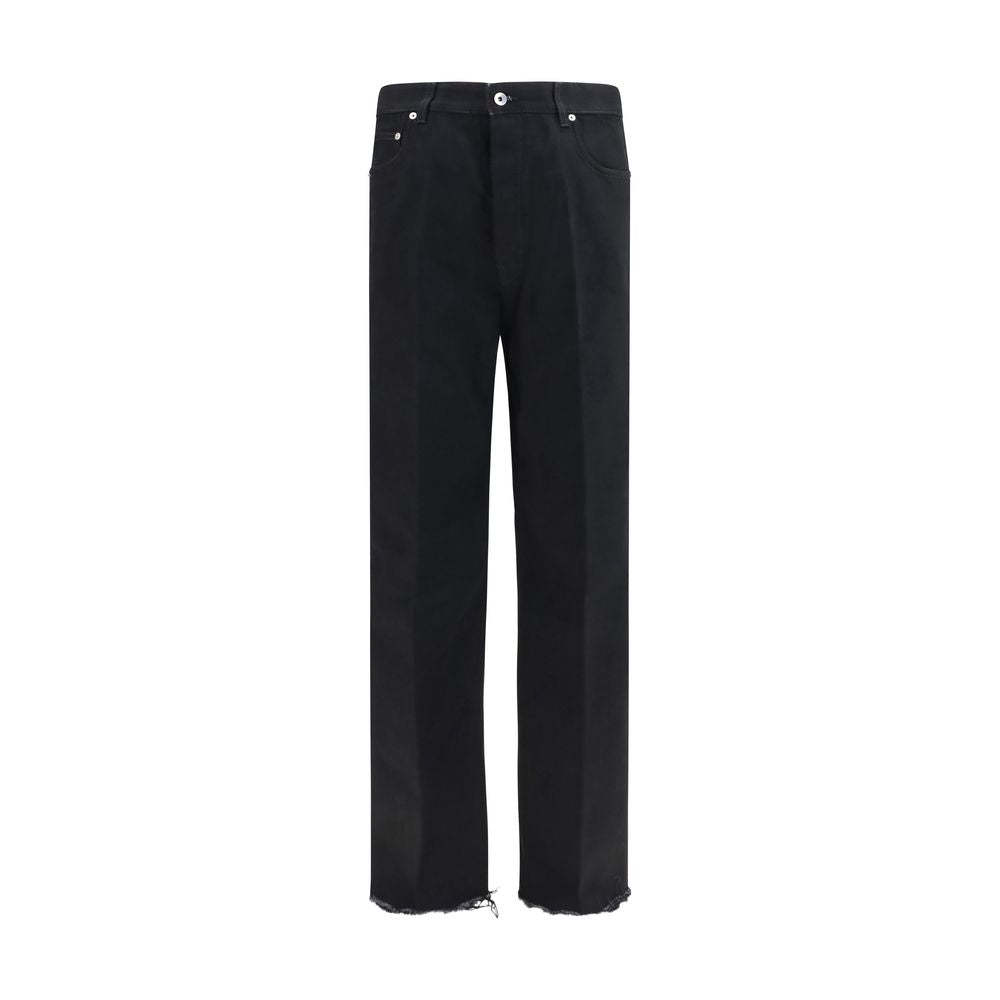 Rick Owens Black Cotton Flared Jeans