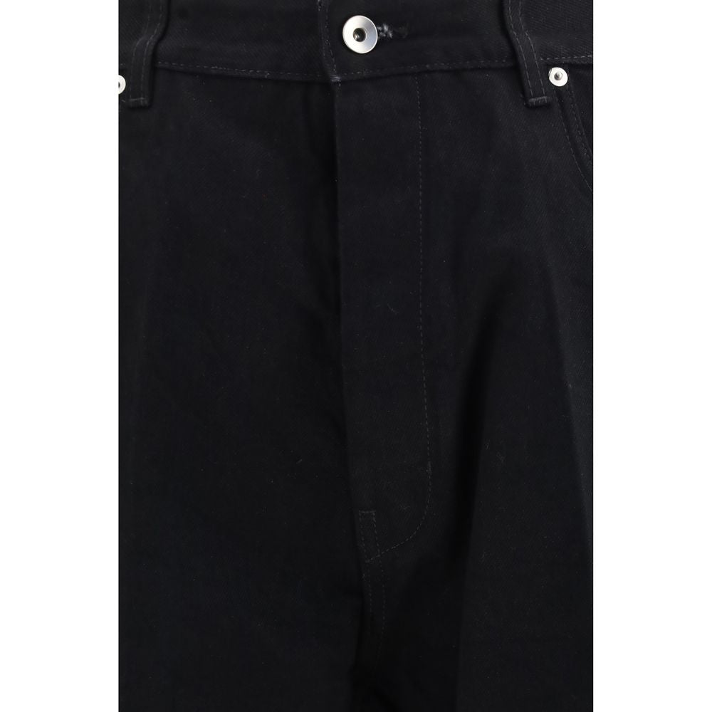 Rick Owens Black Cotton Flared Jeans