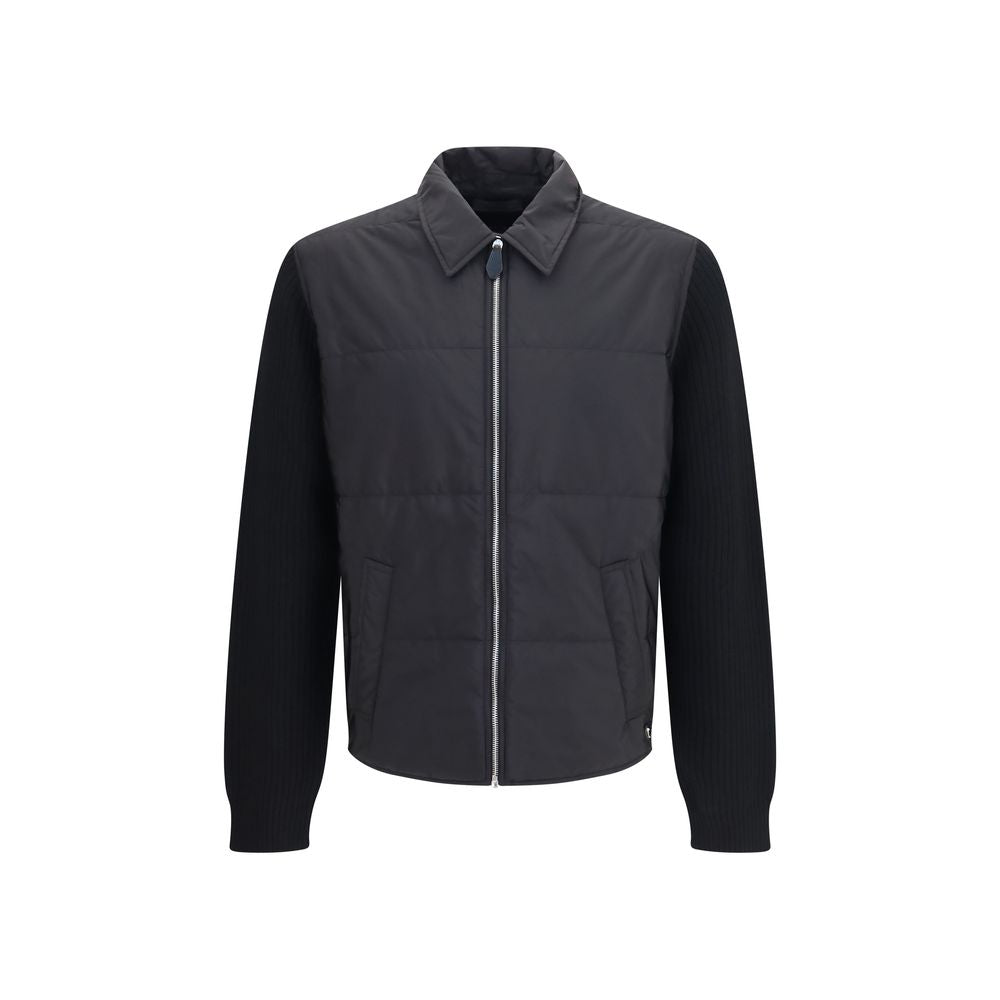 Prada Black Wool Oves Aries Full-Length Jacket