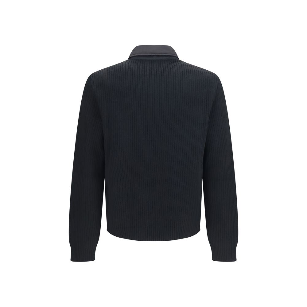 Prada Black Wool Oves Aries Full-Length Jacket