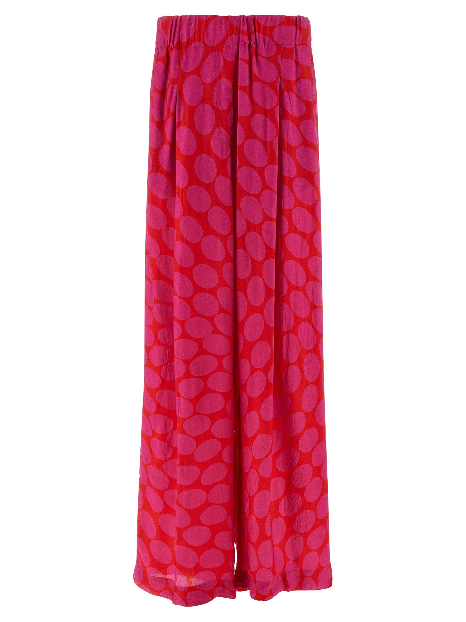 Dries Van Noten Fuchsia Viscose Casual Pants