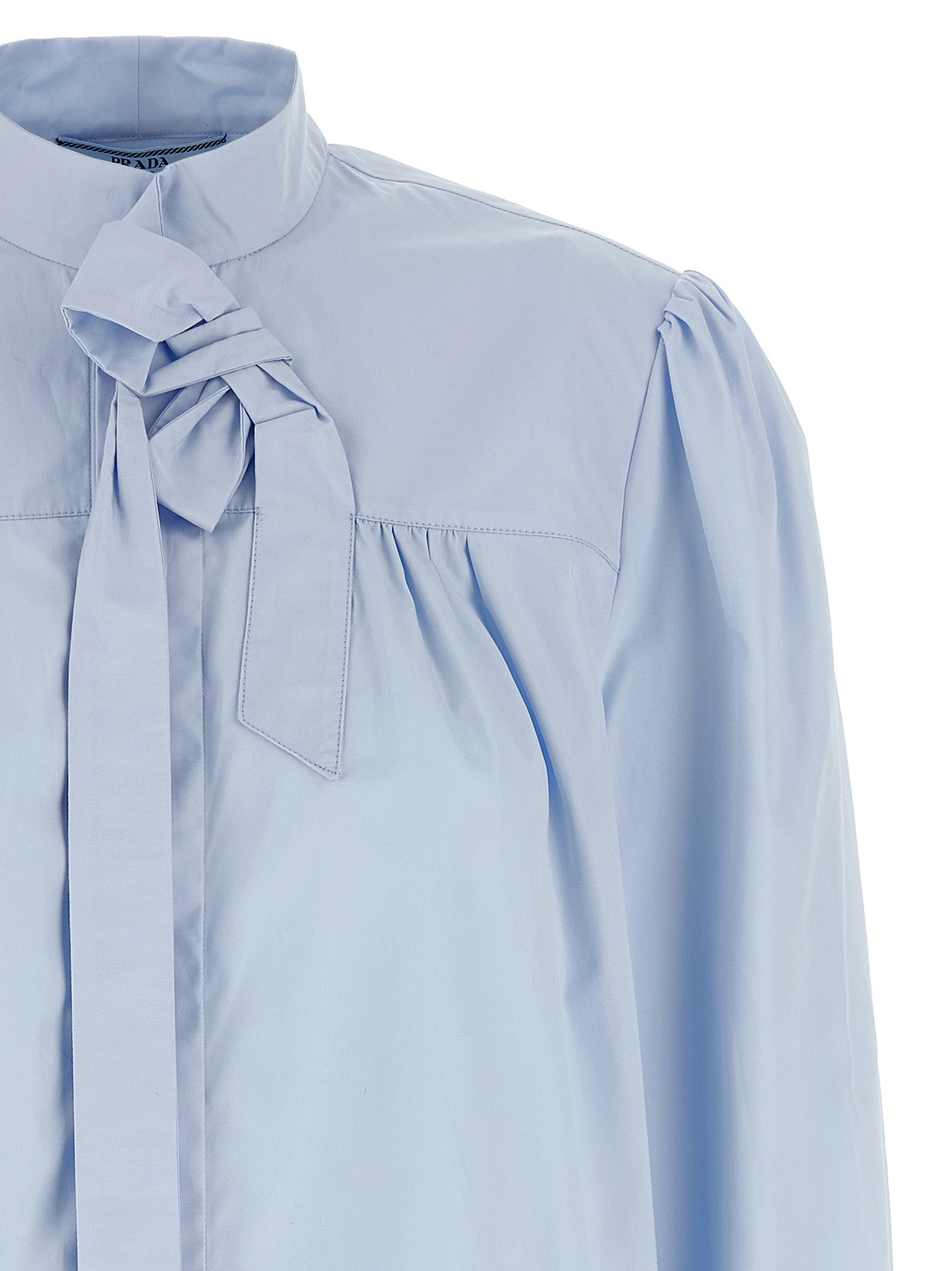 Prada Blue Cotton Blouse
