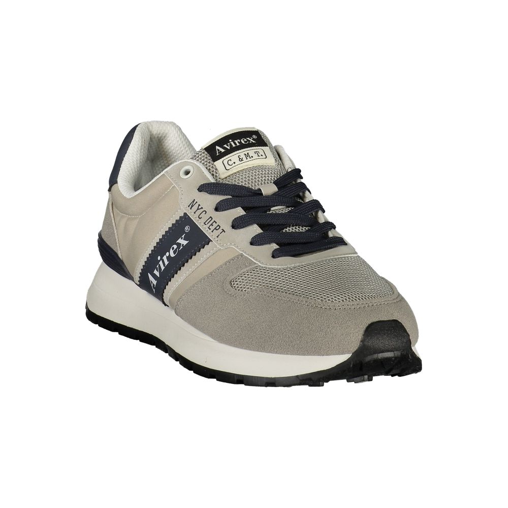 Avirex Gray Polyurethane Men's Sneaker