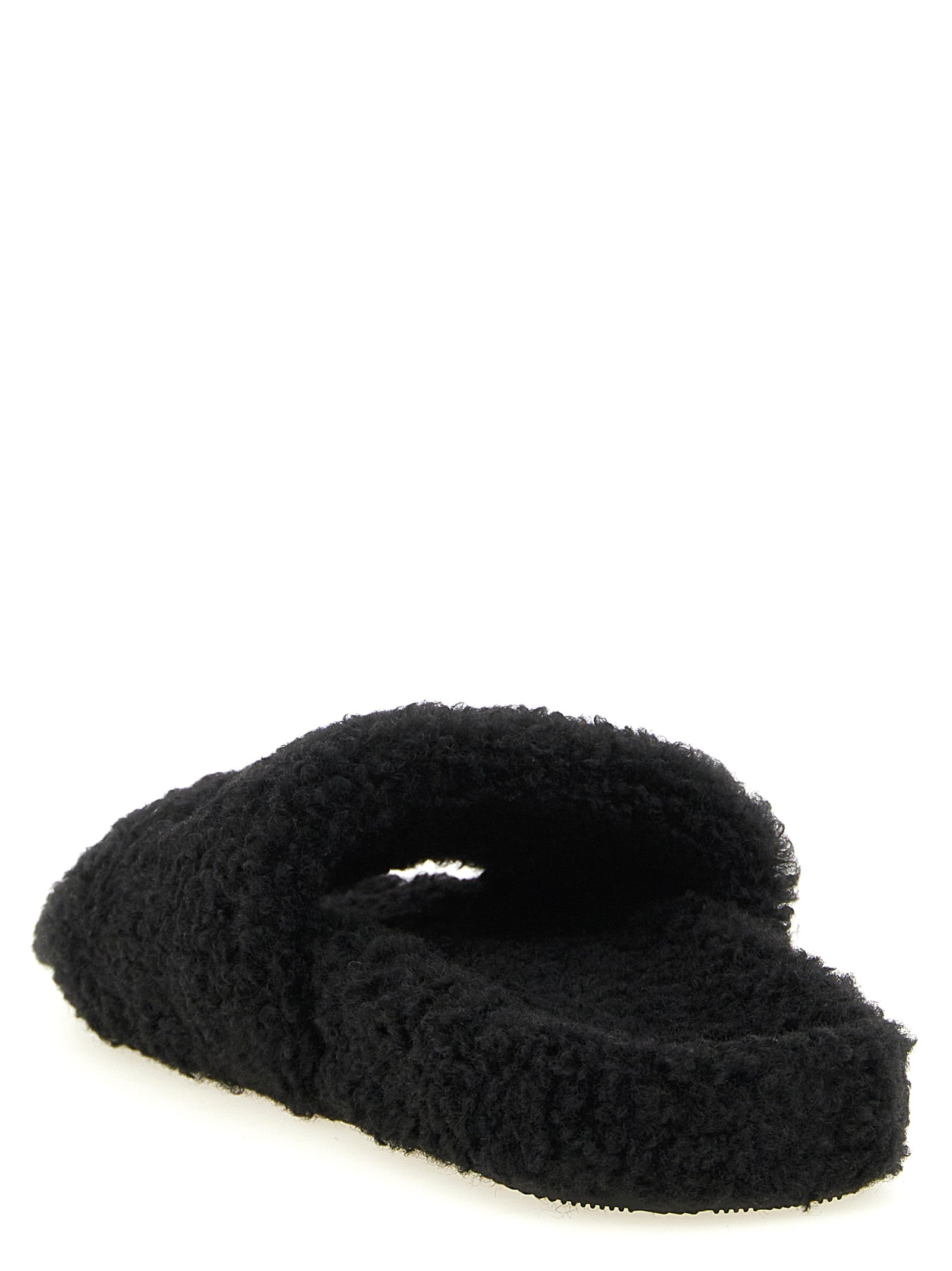Balenciaga Black Polyester Slides