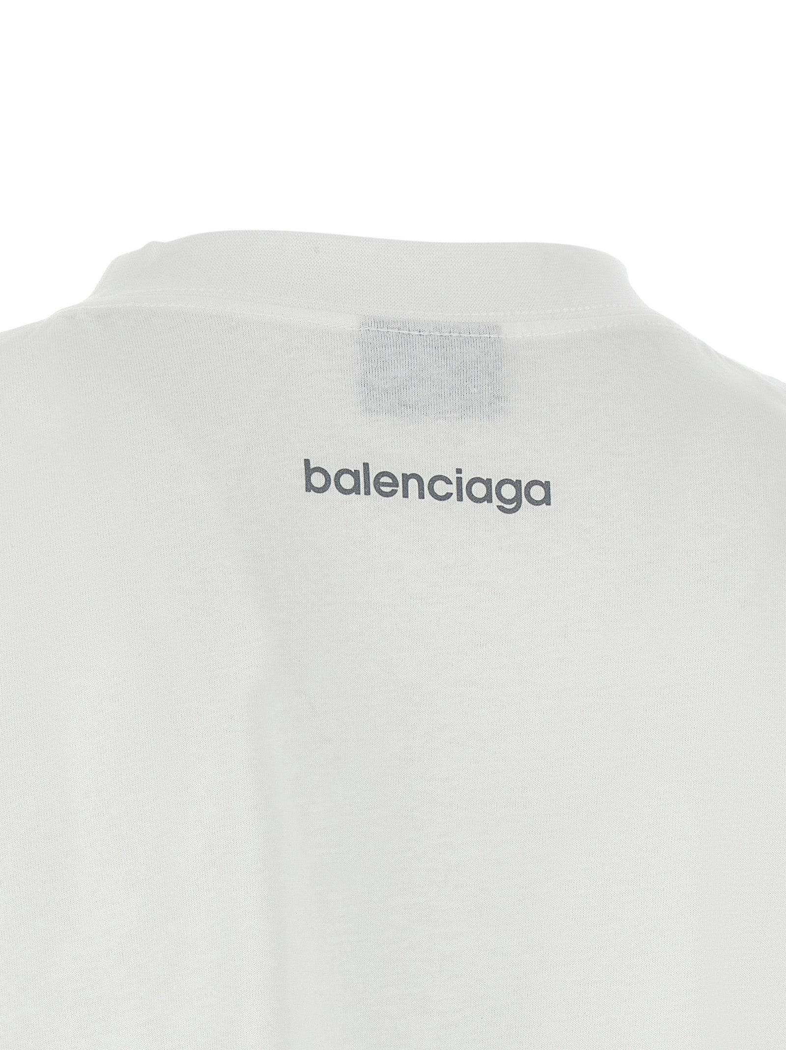Balenciaga White Cotton T-Shirt