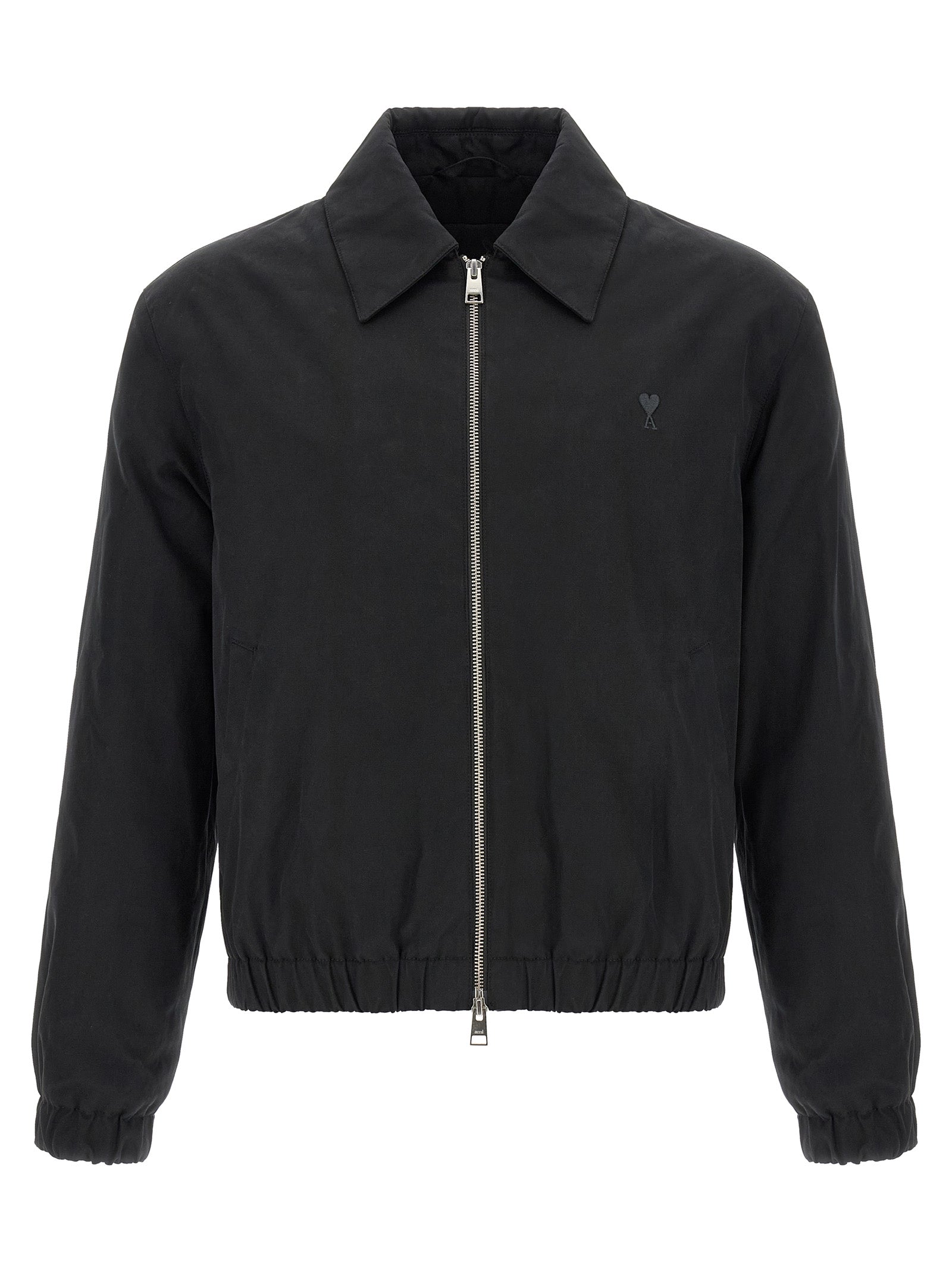Ami Paris Black Cotton Bomber
