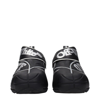 Off-White Black Leather High Top Sneakers