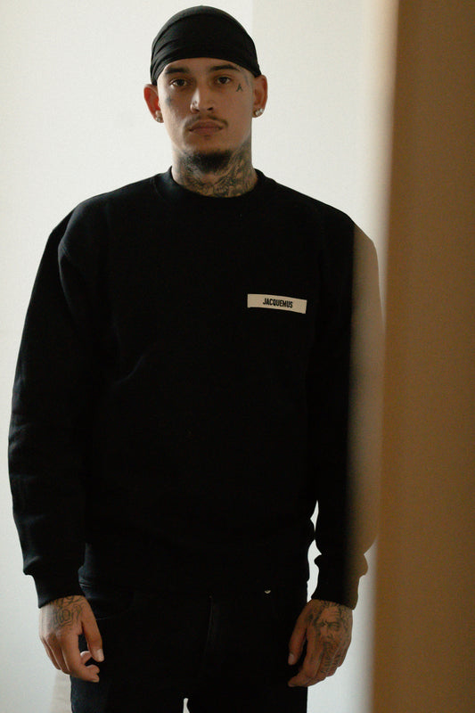 SWEAT JACQUEMUS GROS GRAIN BLACK