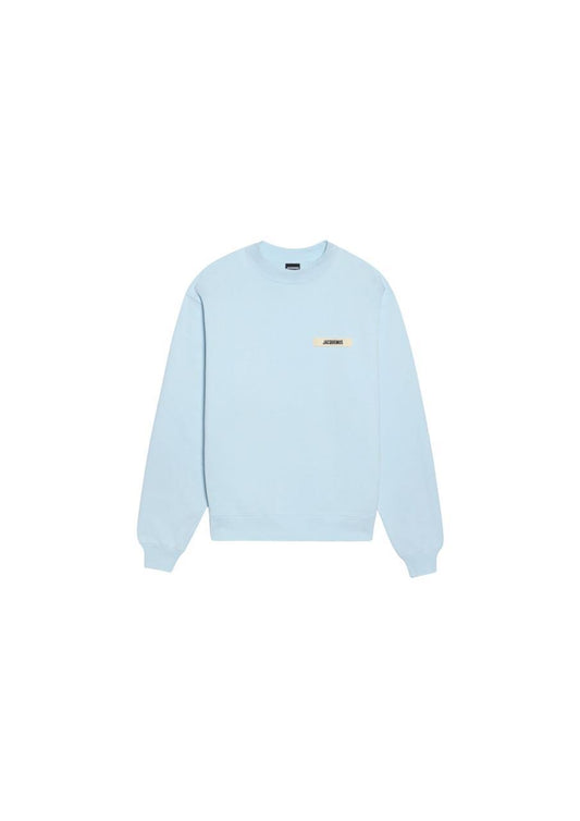 SWEAT JACQUEMUS GROS GRAIN LIGHT BLUE