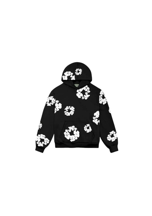 HOODIE NOIR DENIM TEARS WREATH EN COTON