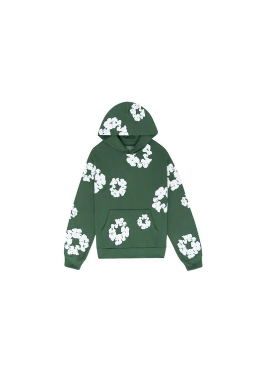 HOODIE VERT DENIM TEARS WREATH EN COTON